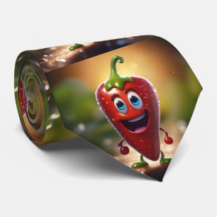 Gravata Feliz Bean Chili Animado 3D,