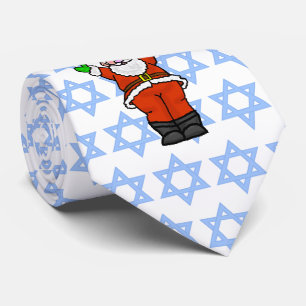 Gravata Feliz Chrismukkah Necktie com Papais noeis