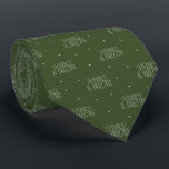 Gravata Feliz de Natal e Padrão Brilhante<br><div class="desc">Tempos clássicos do Natal com texto tipográfico que diz "Feliz e Brilho" com estrelas em fundo verde.</div>