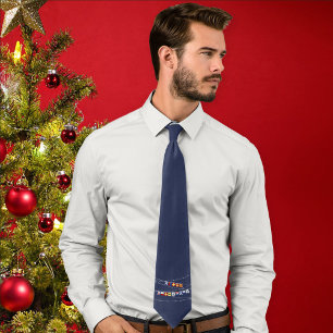 Gravata feliz de Sinalizador de Sinal Náutico #Natal Azu