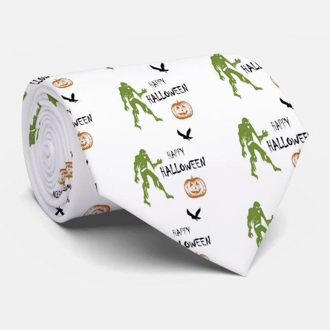 Gravata Feliz Dia das Bruxas (Rolled)