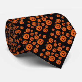 Gravata Feliz Halloween Jack O Lanterna Arte Ilustrativa