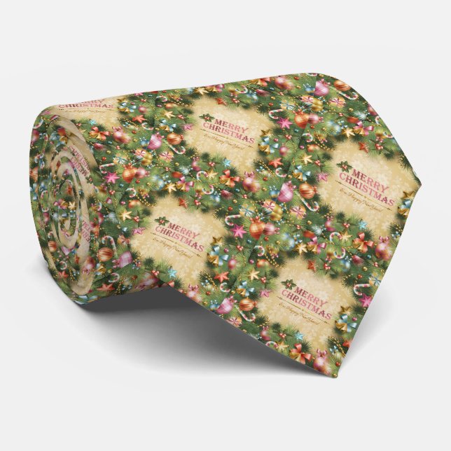 Gravata Feliz Natal 74 Tie (Rolled)