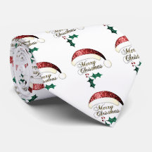 Feliz Natal Chapéu do Papai Noel Vermelho Dourado