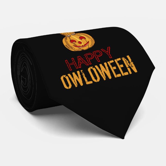 Gravata Feliz Owloween, Halloween (Rolled)