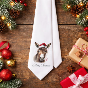 Gravata Feliz Pequeno Cachorro de Natal, personalizado