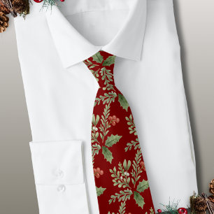 Gravata Feriado de Natal da Botânica Red Holly Berries