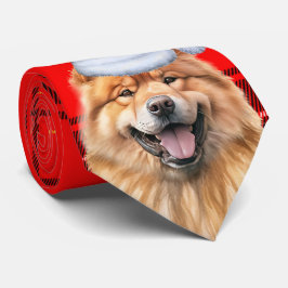 Gravata Feriado de Natal da Xadrez Vermelha Cão-Vaca Bonit