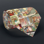 Gravata Feriado do clássico das cenas do papai noel do<br><div class="desc">O laço perfeito do Natal a vestir-se para trabalhar e festas natalícias. Mostre fora seu lado do divertimento vestindo este laço festivo do feriado que caracteriza as cenas do feriado do vintage - impressas em ambos os lados.</div>