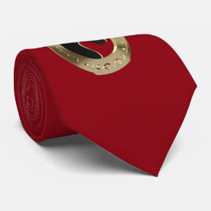 Gravata ferradura ouro