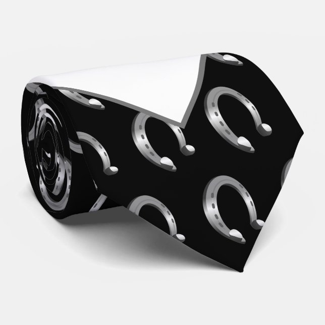 Gravata Ferraduras do Cowboy | Iniciais (Rolled)