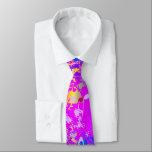 Gravata Fesaux Neon Paint Splatter com notas musicais<br><div class="desc">Amantes e Amigos de Música! Dê uma carona aos seus espíritos. Comece seu dia certo com essa gravata colorida e otimista de notas musicais.</div>