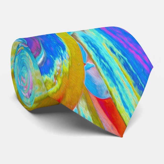 Gravata Fesestivo Chartreuse e Blue Dahlia Flores (Rolled)