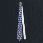 Gravata Festival de Lites<br><div class="desc">um menorah do chanukah nas máscaras do azul e do fuschia.</div>