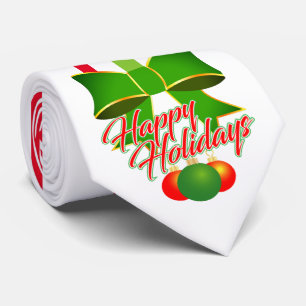 Gravata Festive TRADITIONAL Red White and Green Christmas