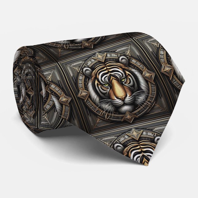 Gravata Fierce Tiger | Moda Masculina para Homens (Rolled)