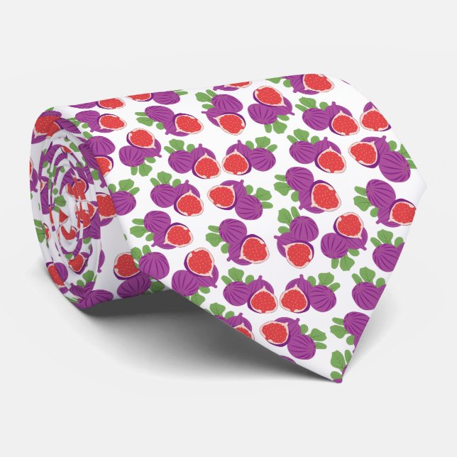 Gravata figo vermelho roxo (Rolled)