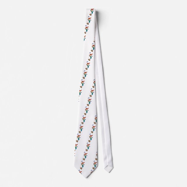 Gravata Figura camiseta e presentes da vara do alpinismo (Frente)