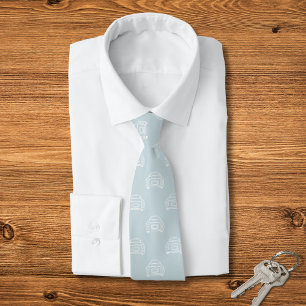 Gravata Figuras Monoline Pale Aqua Figaro Car Tie