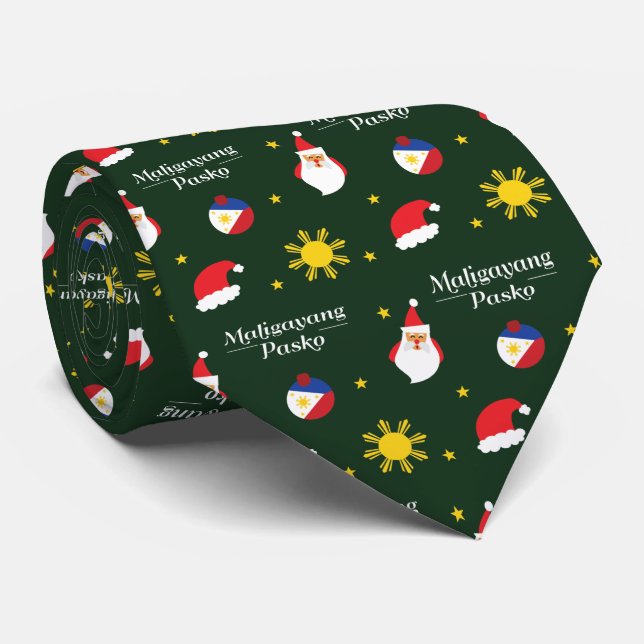 Gravata Filipinas Filipino Natal Maligayang Pasko (Rolled)