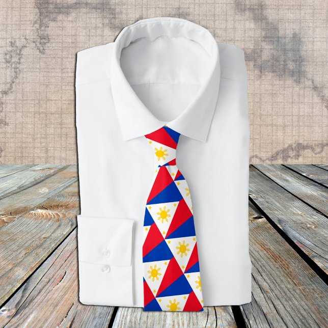 Gravata Filipinas Tie, moda, bandeira filipina, negócios (Criador carregado)