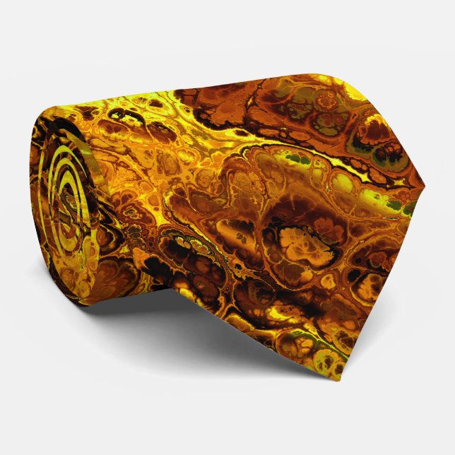 Gravata Fire Fractal Art 7 Tie (Rolled)