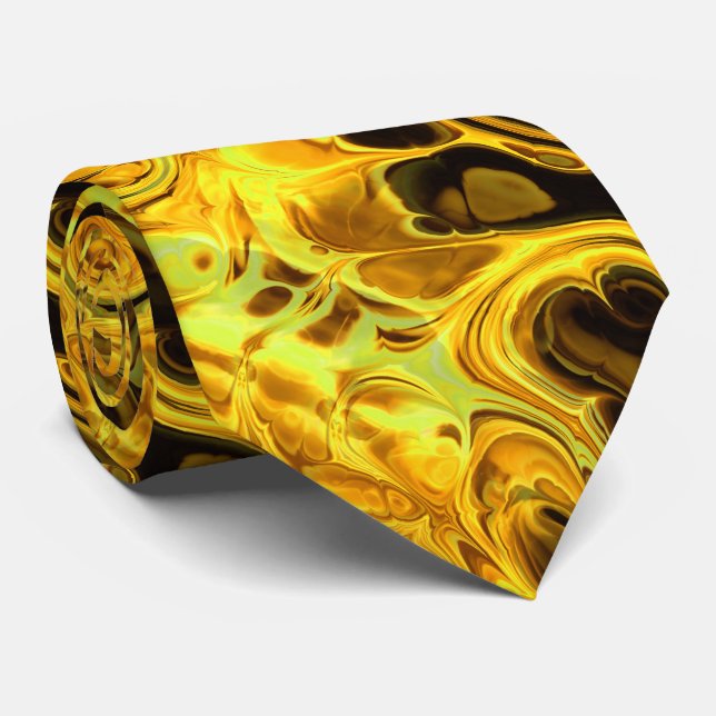 Gravata Fire Fractal Art 9 Tie (Rolled)