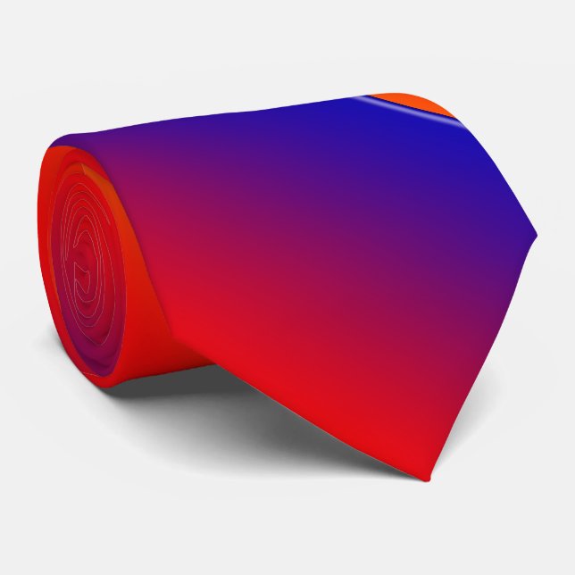 Gravata Fita arco-íris vívida, Vermelho Amarelo Azul Roxo (Rolled)