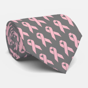 Gravata Fita Rosa de Consciência do Cancer da Mama