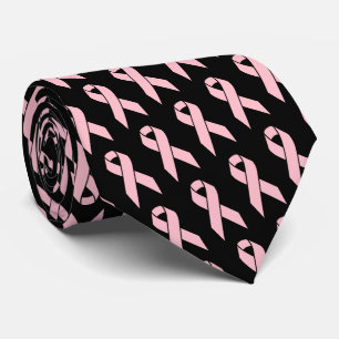 Gravata Fita Rosa de Consciência do Cancer da Mama