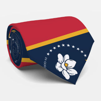 Gravata Flag do Mississippi - New Magnolia Flag