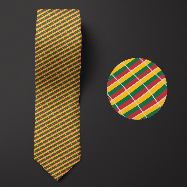 Gravata Flag of Lituânia Pattern Necktie destaca o n (Criador carregado)