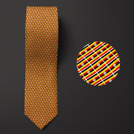 Gravata Flag of Uganda Pattern Necktie destaca a nati