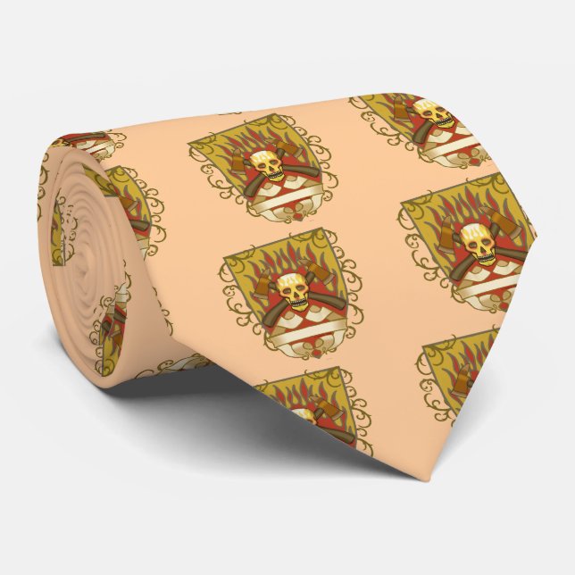 Gravata Flames Shield Bombeiro (Rolled)