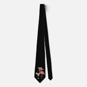 Gravata Flamingo Bebendo Margarita Poncho Mexicano Diverti