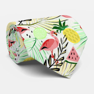 Gravata Flamingo rosa, fruta