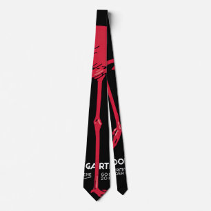 Gravata Flamingo Rosa Vintage no Zoológico de Munique na A
