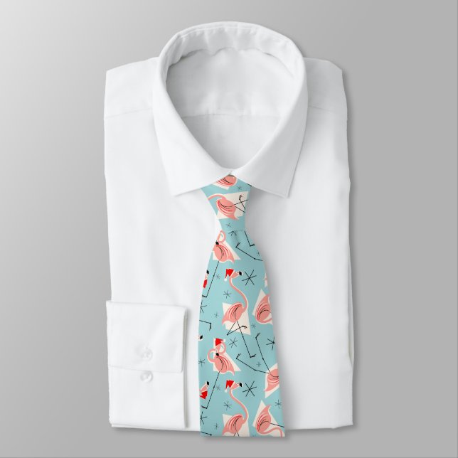 Gravata Flamingo Santas Blue Multi tie (Amarrado)