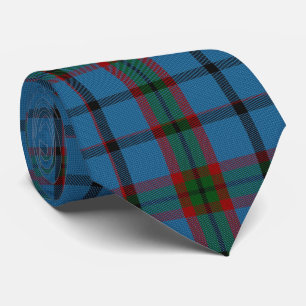 Gravata Flannel de Xadrez Tartan Verde Azul Grande
