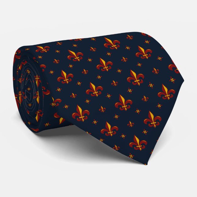 Gravata Fleur De Lis (Rolled)