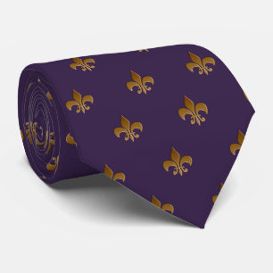 Gravata Fleur de lis in plum Zazzle Tie