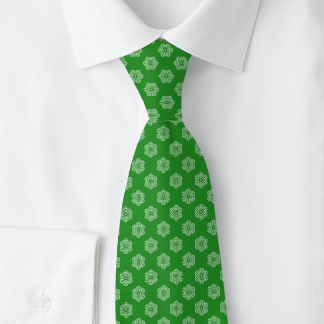Gravata Flocos de Natal em Verde (Criador carregado)