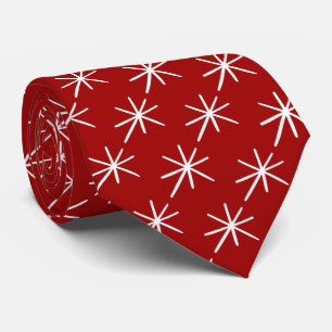 Gravata Flocos de neve vermelhos MOD MidCentury