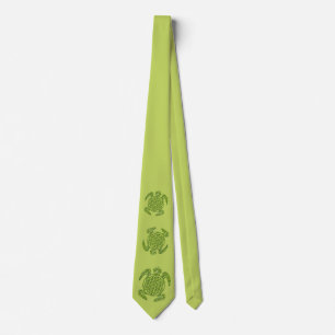 Gravata Flor da Vida / Blume des Lebens - tartaruga verde