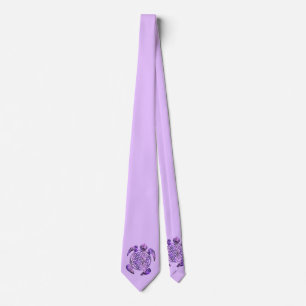 Gravata Flor da Vida / Blume des Lebens - violeta da tarta