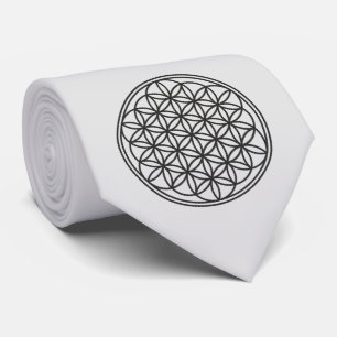 Gravata FLOR DA VIDA - Contorno do símbolo da Geometria Sa