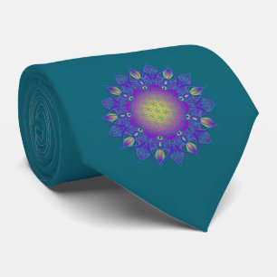 Gravata Flor Da Vida - Índia Mandala 3