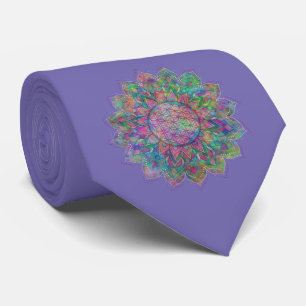 Gravata Flor Da Vida - Indígena Mandala 7c