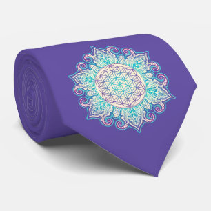 Gravata Flor da Vida - Mandala Indiana 2