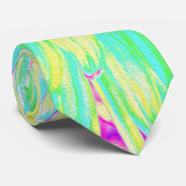 Gravata Flor de Dália Amarelo e Magenta Decorativa